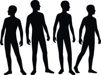 Flat, vector, illustration, of, active, basketball, player, jumping, for, slam, dunk, silhouette, isolated, on, white, background, sports, action, pose, sportsman. © Shafiqul