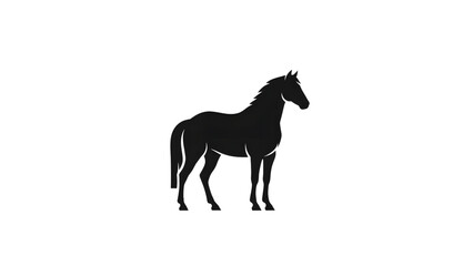 Fototapeta premium Majestic horse silhouette standing proudly