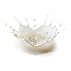 Milk Splash Crown with Droplets Close Up