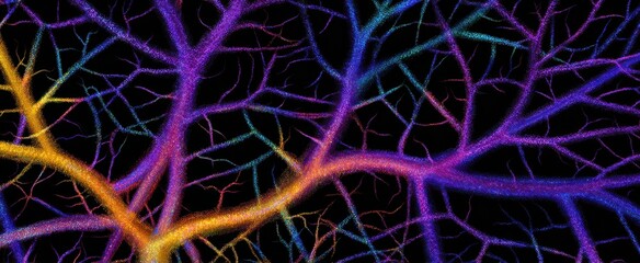 Explore brain-inspired brain connectivity map art bursting with vibrant neural energy and emotion.