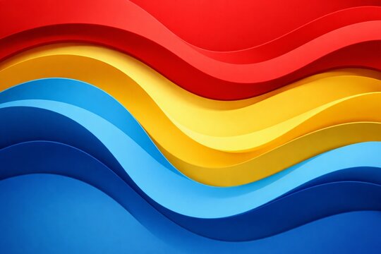 Colorful abstract wave background, vibrant layered design, modern gradient flowing shapes
