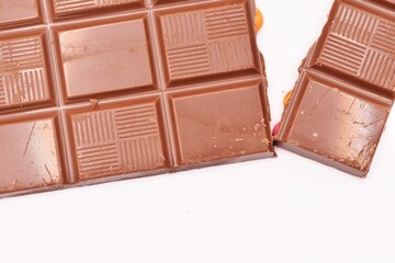 Fototapeta premium chocolate on white background