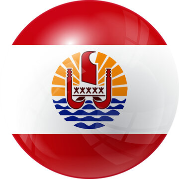 French Polynesia Sphere Flag Effect