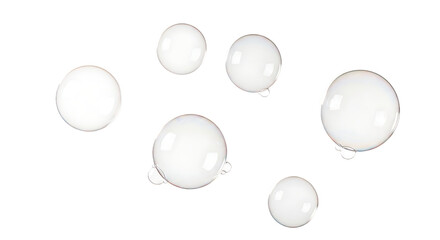 Bubbles Floating, Abstract Art, Studio, Photography, Minimalist, Aerial View, Science Concept