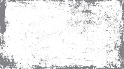 Obraz premium Gray distressed grunge border with white textured background and scattered dots