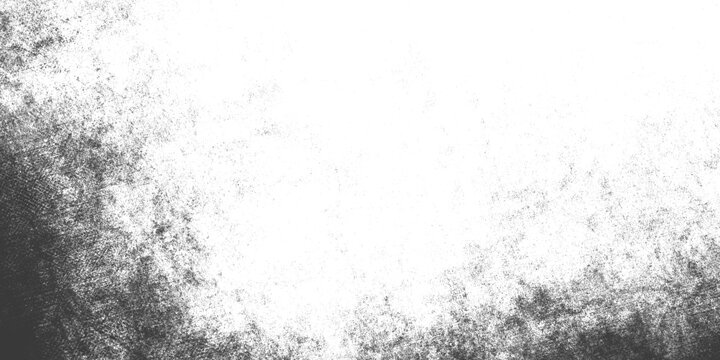 Black and white grunge texture with a rough, distressed effect on transparent background