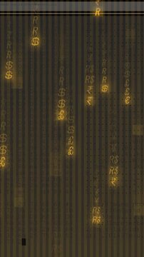 Vertical video: Top glow spawning cash icons falling in columns, fading, showing money flow