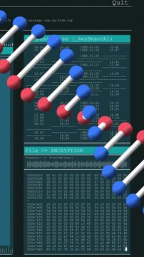 Vertical video: Pullback sending helix sliding across UI, revealing passphrase and hex-dump overlay