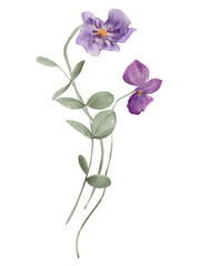 Watercolor floral bouquet