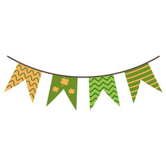 Obraz premium St. Patrick's Day Bunting Banner with Shamrock and Clover Patterns