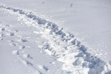A snow path is shown in the image