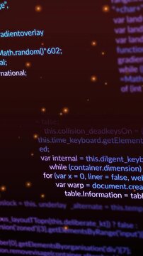 Vertical video: toUpperCase call starting pan down, code revealing logic as particles guiding focus