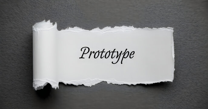 Torn paper with prototype written