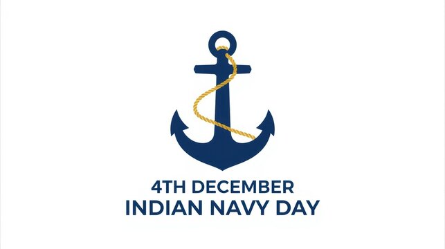 Celebrating the indian navy's 4th december indian navy day with an anchor emblem