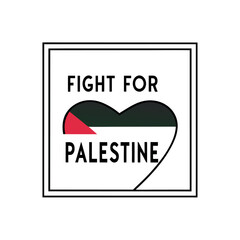 Minimalist vector design with the phrase "I love Palestine" 