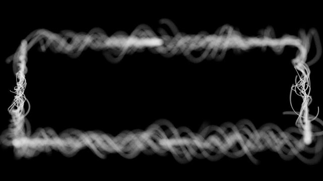 Abstract Scribble Line Animated Border on Black Background.
This high-contrast video features a dynamic, hand-drawn frame composed of swirling, white scribble lines against a solid black backdrop. 