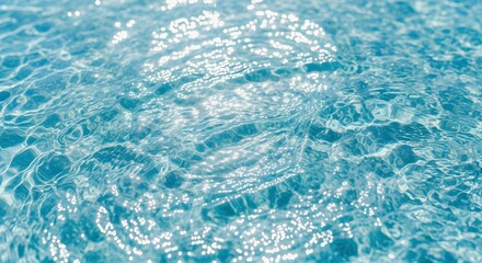 Fototapeta premium Crystal Clear Swimming Pool Water Rippling Bright Afternoon Sunlight Sparkling