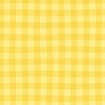 Waving Checkerboard Pattern Yellow Plaid Cloth Background Cartoon Illustration Animation - 4K Square Seamless Loop Video