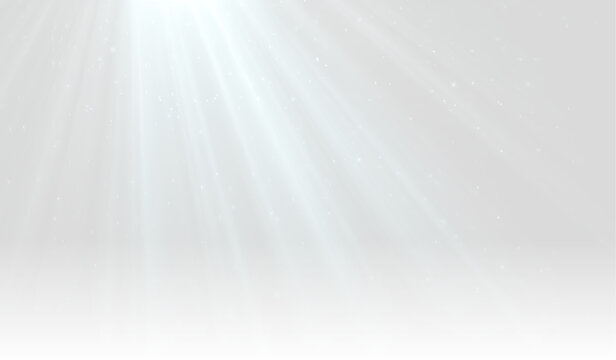 Background blue rays of light with soft glow and shimmering sunbeam effect