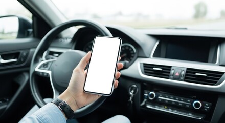 Driver Checking Phone While in Vehicle