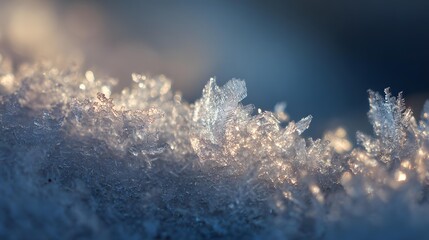 close up ice crystals, macro winter texture