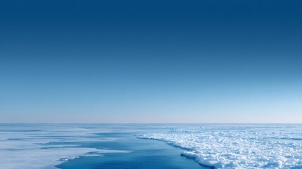clean icy horizon background