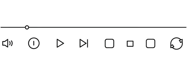 Modern media player interface with simple controls