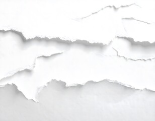 Obraz premium Capas de papel blanco rasgado con textura y sombras suaves