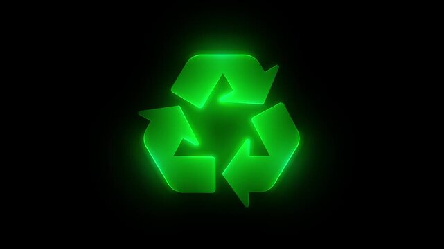 Recycle sign animation, Eco-friendly, ecology concept, reuse and waste management, save the earth environment and nature