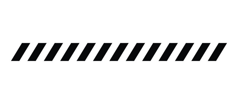 Diagonal stripe line border element. Black slanted bar pattern divider design. Minimal geometric stripe separator for banners and layouts