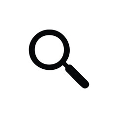 Search silhouette vector flat design on white background.