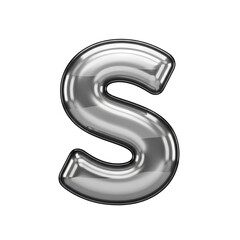 銀色の文字S, 光沢のある表現が美しい