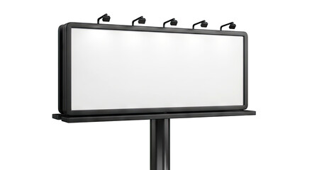 Fototapeta premium Blank Outdoor Billboard with Integrated Lights