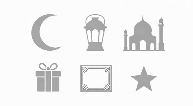 Crescent moon with lantern symbolizing Ramadan or Eid celebration