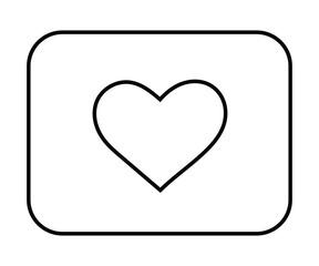 Heart icon vector illustration isolated on white background