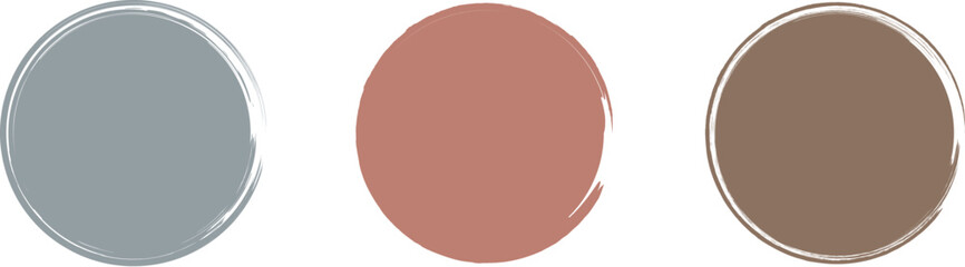 Three oval shaped color swatches