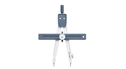 Naklejka premium Drafting Compass Tool on White Background