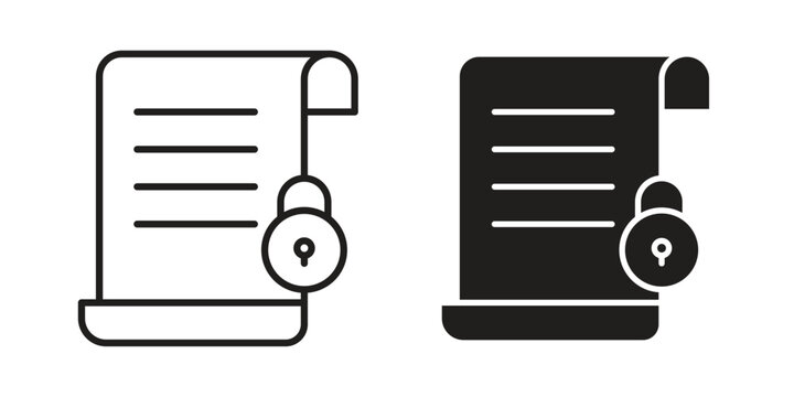 Code of conduct icon in a simple, black and white style.