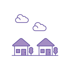 Neighborhood icon clean and modern vector illustration