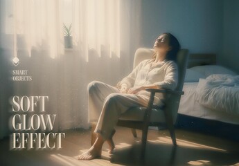 Soft Glow Photo Effect Mockup
