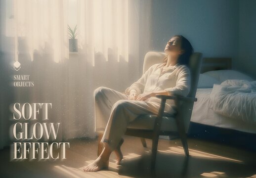 Soft Glow Photo Effect Mockup