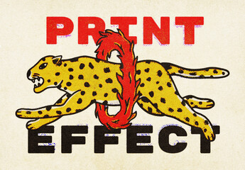 Paper Printing Effect Mockup