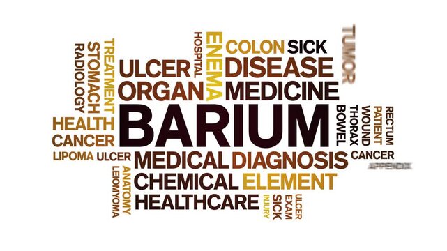 Barium animated word cloud-text design animation tag kinetic typography seamless loop.