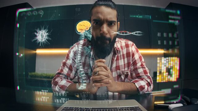 Scientist making breakthrough in cancer treatment using futuristic technology