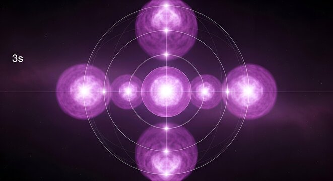 Atomic Structure of 3s Orbital with Electron Configuration.