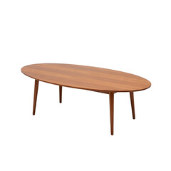 Fototapeta premium Modern round wooden coffee table with minimalist design, ideal for contemporary living room, interior decor, and furniture branding concepts isolated on white or transparent background. PNG format.