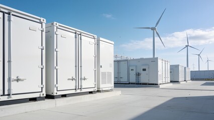 White energy storage units and wind turbines