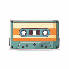 Obraz premium Cassette audio vintage rétro sur fond clair