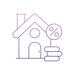 Fototapeta premium Loan icon clean and modern vector illustration