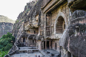 Naklejka premium Ajanta Caves UNESCO World Heritage Site in India